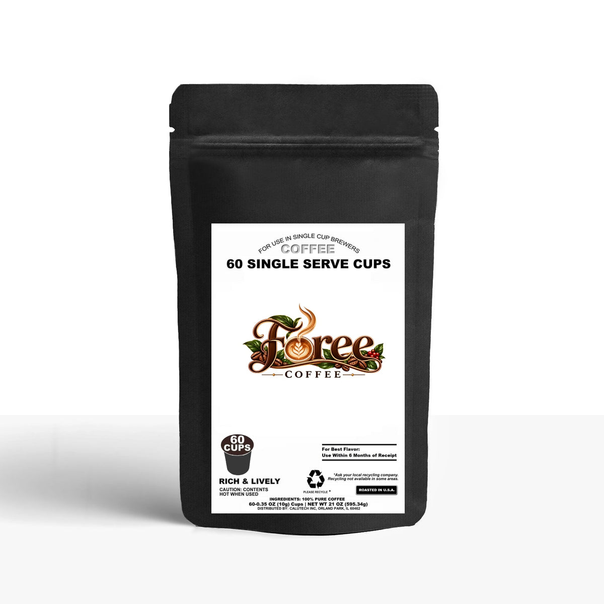 60 Pack Single Serve Coffee Capsules